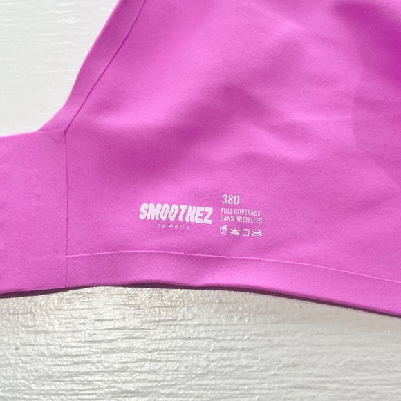 New Aerie SMOOTHEZ Full Coverage Lightly Lined Underwire Bra Pink Size 38D - Picture 13 of 15